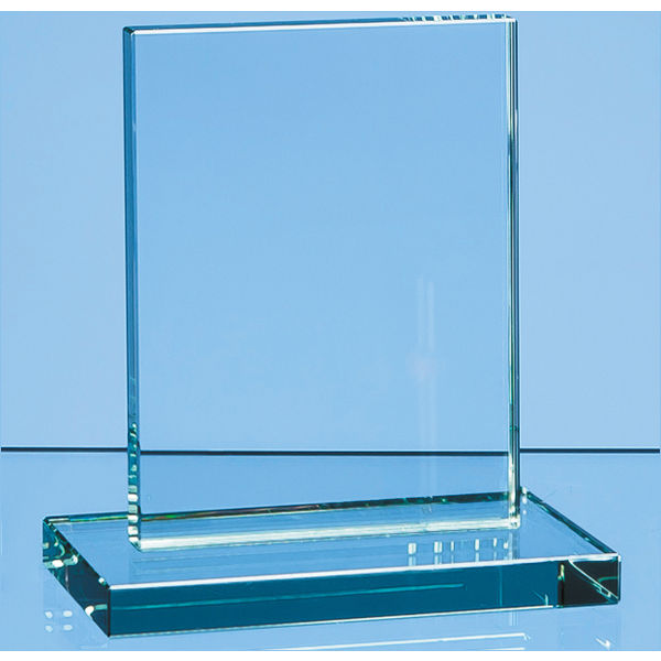 10294: 12cm X 9cm X 12mm Jade Glass Rectangle Award