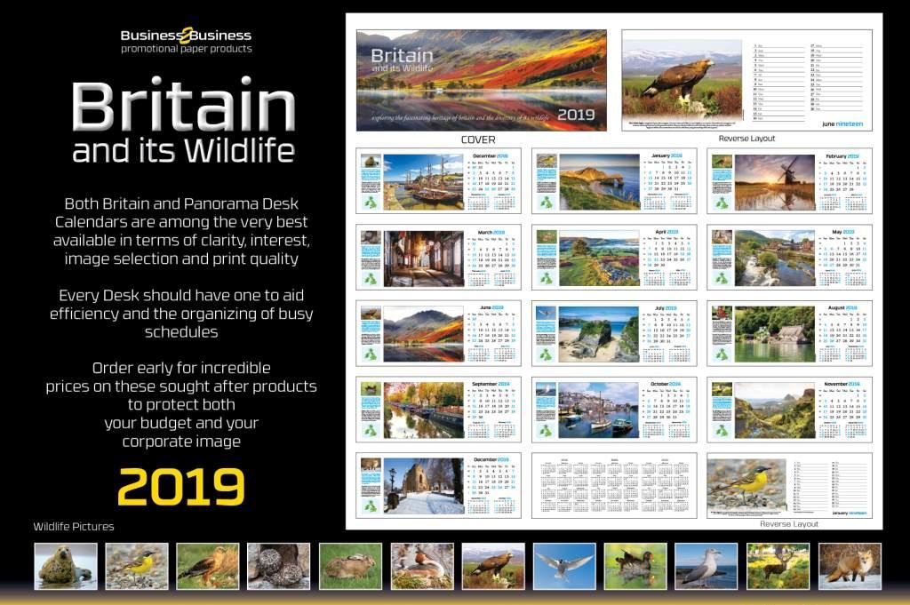 11815: Britain and its Wildlife Desk Calendar